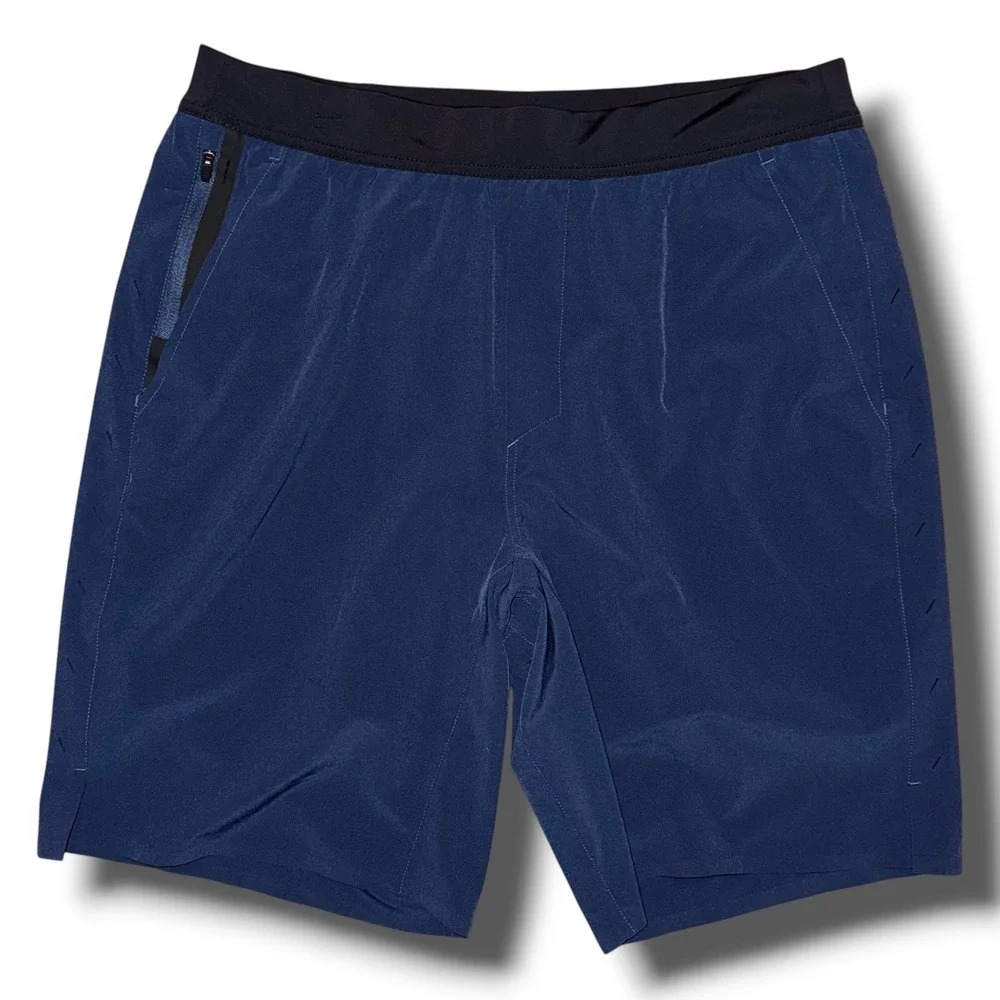 Ten Thousand Mens The Interval Short 9 Inch Navy Blue Compression Liner Large